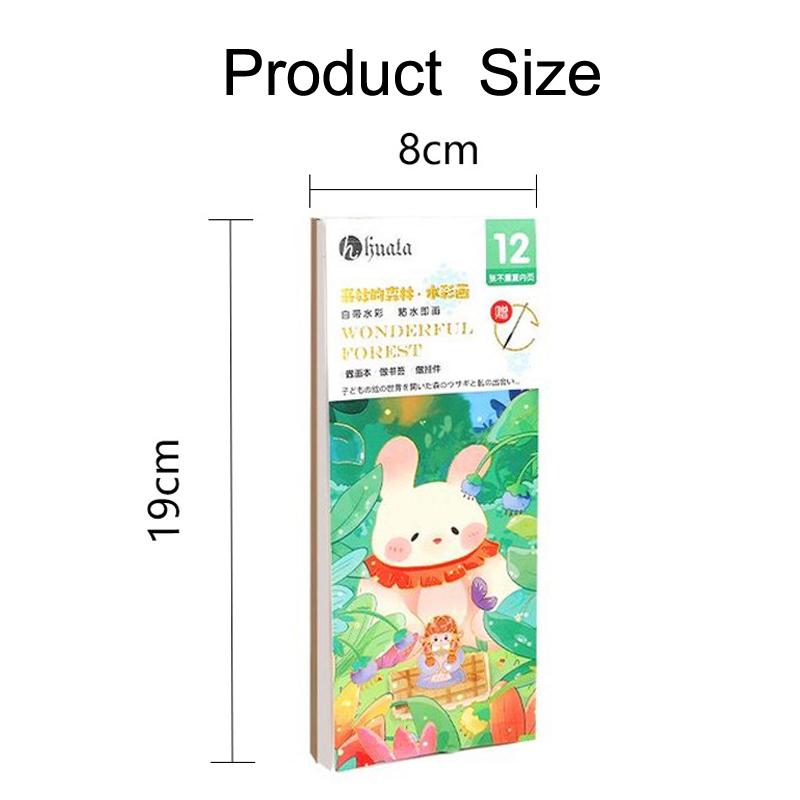12/20 Premium-Quality Sheets First-Class Portable Superior-Grade Coloring Premium-Quality Book Superior-Grade Children High-Standard Watercolor