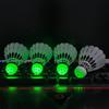 4pcs Light Weight LED Lighting Sport Badminton Night Training LED Glow Shuttlecocks For Outdoor Sports Easy to Use