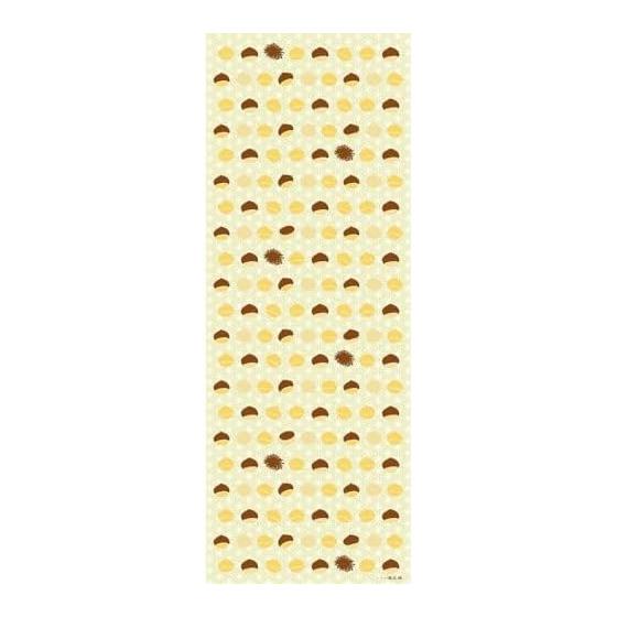 Hamamonyo Tenugui Chestnut Pattern, Yokohama Traditional Dyeing, 100% Cotton, Approx. 34cm x 90cm, Raw Edge