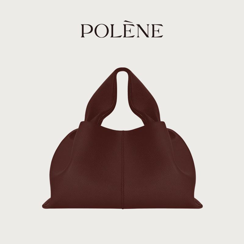 Polene Cloud Bag Dumpling: Genuine Leather Single Shoulder Crossbody Handbag. In Stock.