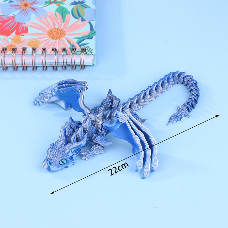 

Фигурка дракона на крылатой колеснице, напечатанная на 3D-принтере, с рандомными глазами, скульптура дракона из смолы в стиле ар-деко, настольный декор на животную тематику