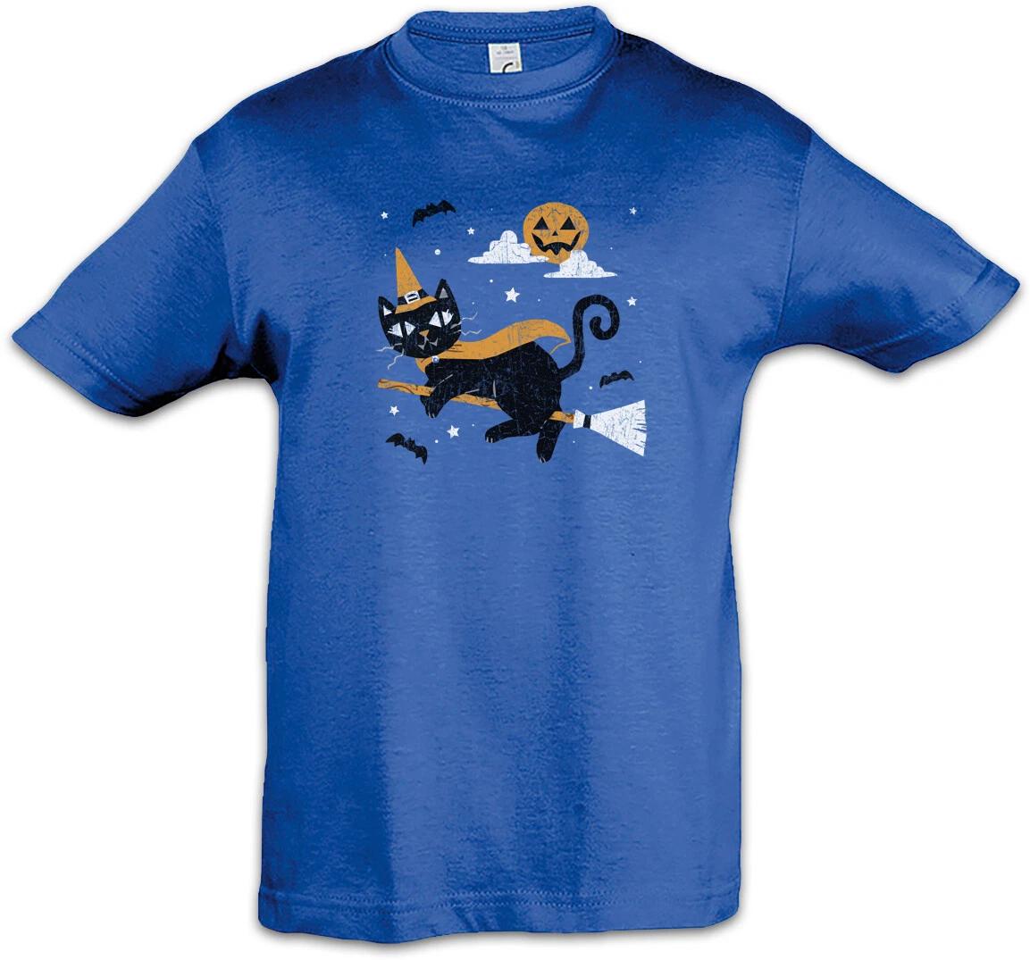 Cat Witch Kids Boys T-Shirt Cats Magic Fun Cat Cats Love Addiction Addictive- 130
