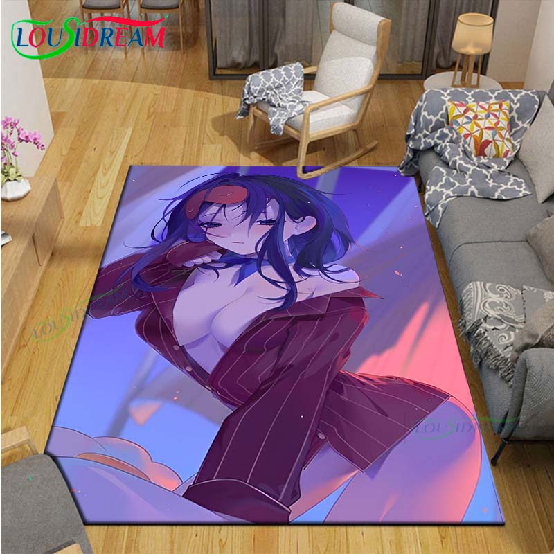 Fashion Sexy Anime Girl Carpet Room Decor Floor Mats Bedroom Yoga Mat Photography Props Area Rug Kids Bedroom Aldult Gift