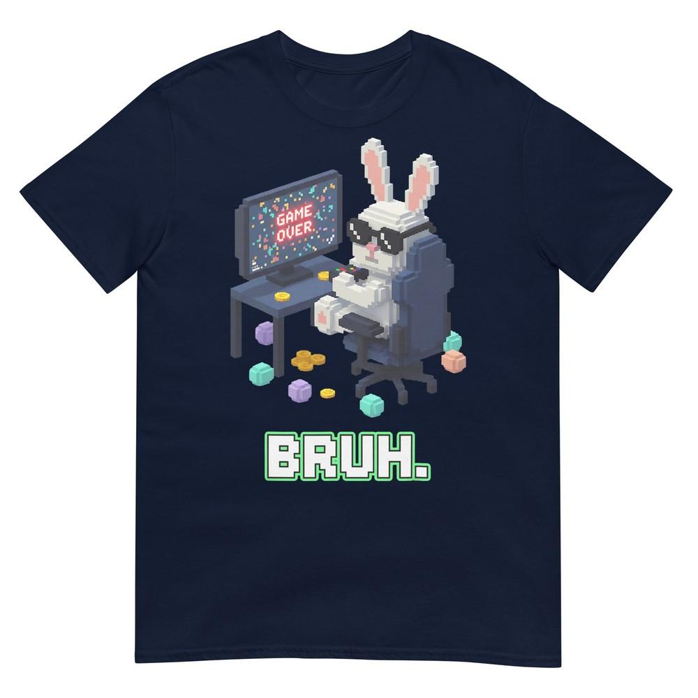 Boys Bruh Happy Easter Day Bunny Egg Video Game Kids Gamer Tshirt S