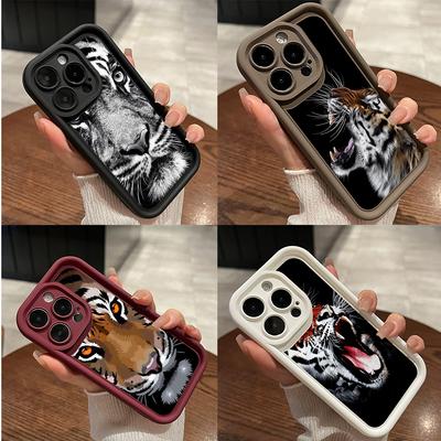 Funda de Silicona para Teléfono LZ30 Tigre León Gato para Xiaomi 11 Lite 5G 14T Redmi 14C 13C A3 Note 12 11 9 10 13 Pro Plus Cubierta Trasera a Prueba de Golpes