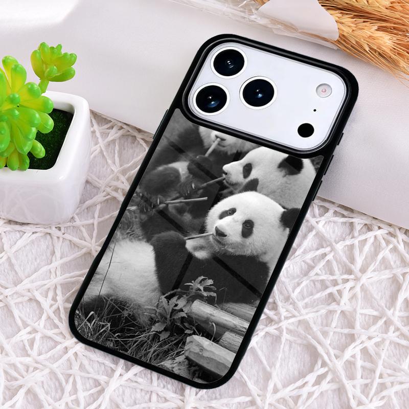 Cute Panda Fashion Phone Case for iPhone 17 Air 16 15 11 12 14 13 Pro Max Shockproof Cover