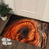 Wood Grain Flannel Door Mat Carpet,Simple Wooden Print Absorbent Non-Slip Machine Washable for Kitchen Living Room Bedroom Decor