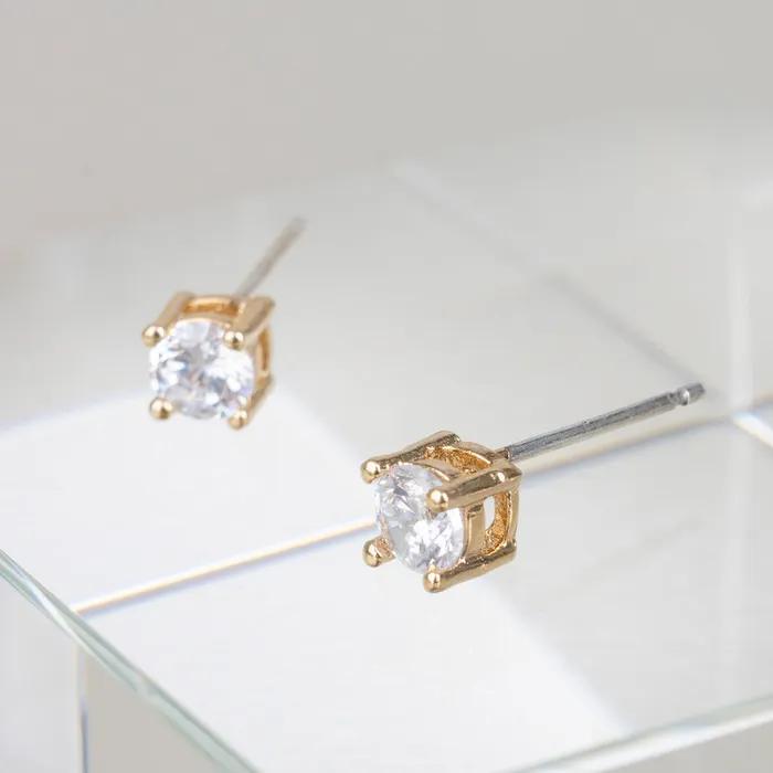 Basic Cubic Earring [Basic Cubic Earrings_2 Colors]