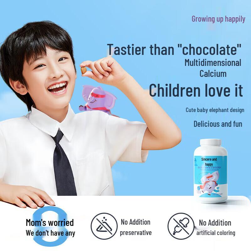 Growth Happy Kids' Multivitamin & Calcium Chewable Tablets
