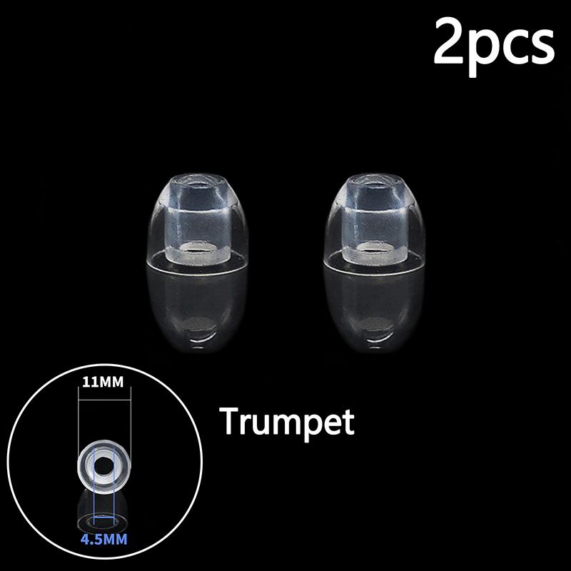 1Pairs Crystal Clear Silicone Earphone Cover In Ear Style Silicone Soft Earplugs Suitable For Senhai Iron Triangle Earphones
