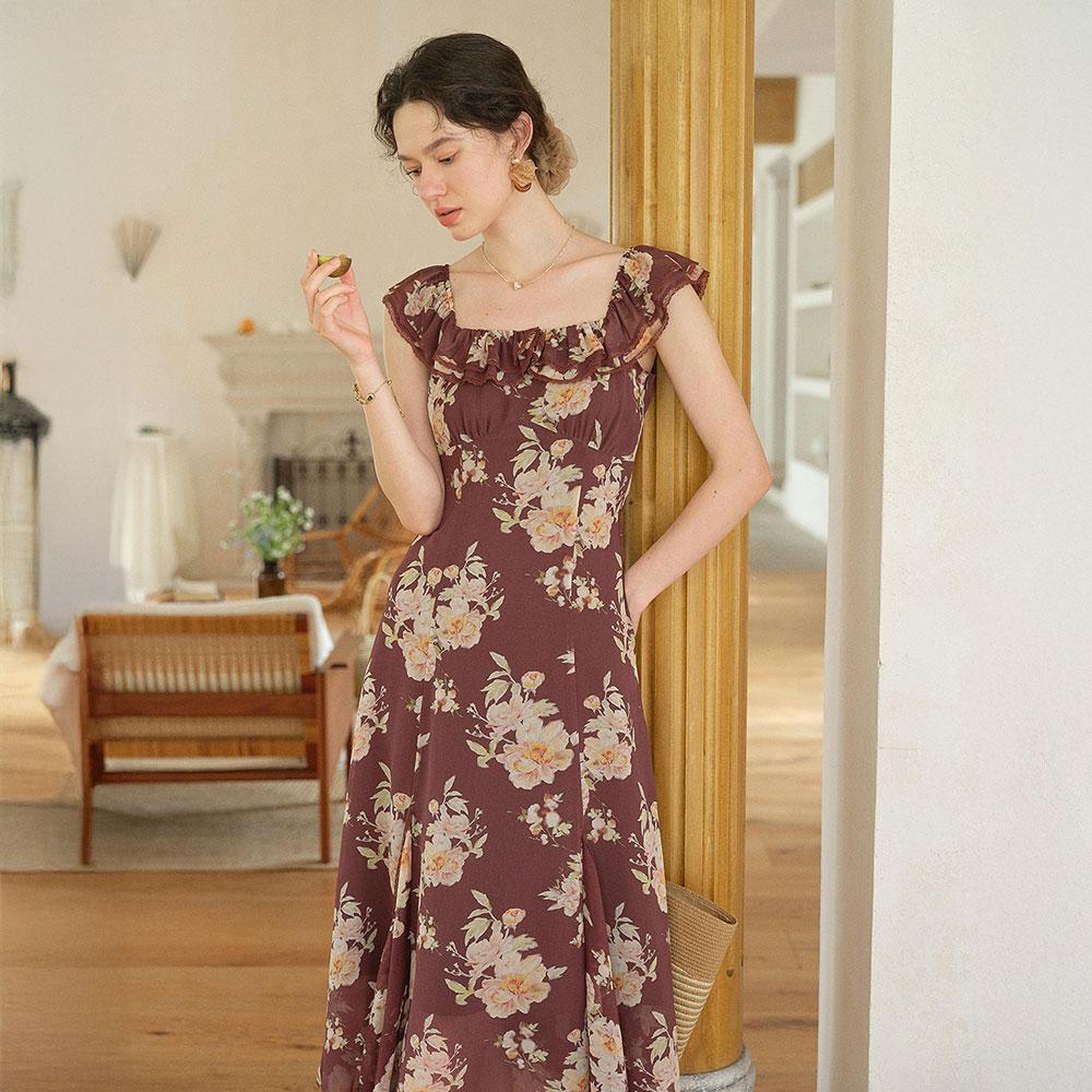Simpeulleteulo Sr_Off-Shoulder Floral Dress