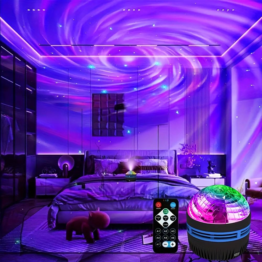 Projecteur de lumière ciel étoilé USB 5V Télécommande et contrôle sonore Lampe de nuit avec 7 modes pour chambre à coucher Décoration de fête de Noël
