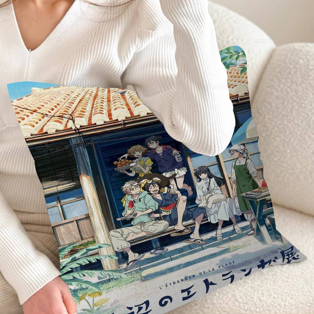 Anime Letranger Series Boy Pillow Cushion Cover Pillowcase Living Room Sofa Home Decor Customized