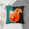 AAperol SSpritz Pillow Case Square DoubleSided Printing Sofa Cushion Cover Pillowcase Bedroom Bedside