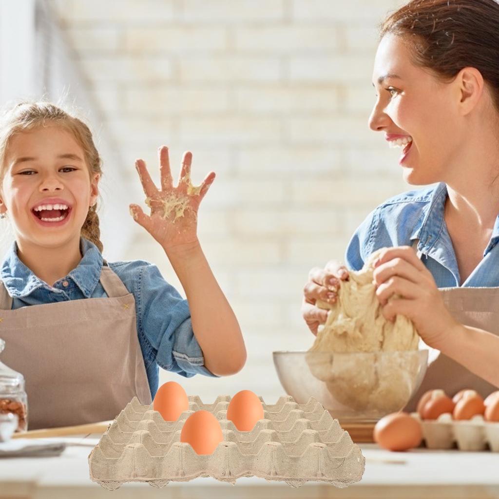 5 Pcs Egg Tray Reusable Protective Case Chicken Empty Carton Bulk Paper Pulp Cartons