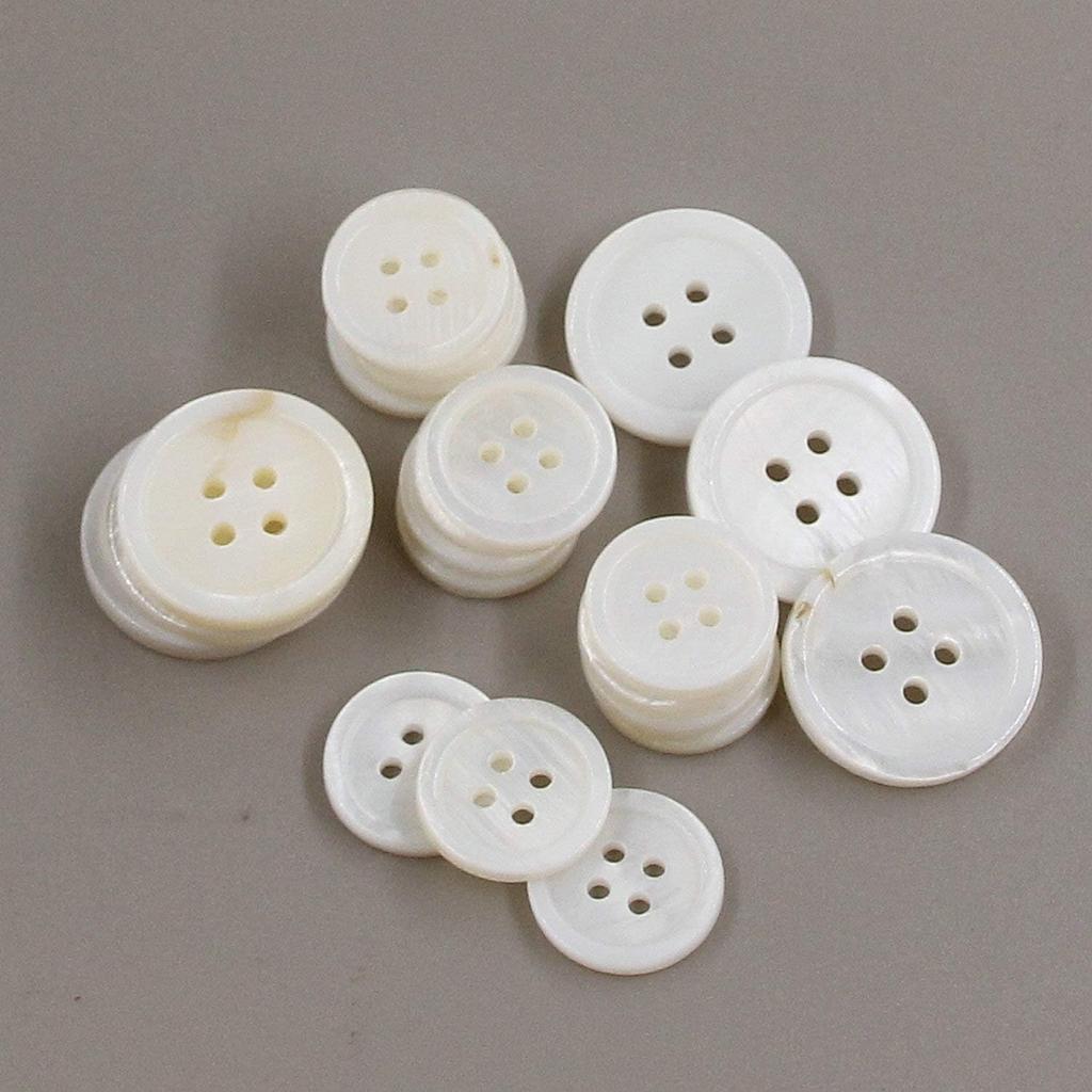 22 Pieces Genuine White Mother of Pearl Blazer Buttons Suit Buttons Set 20mm 15mm Natural White MOP Shell Buttons Bulk for Men (White MOP) Leekayer