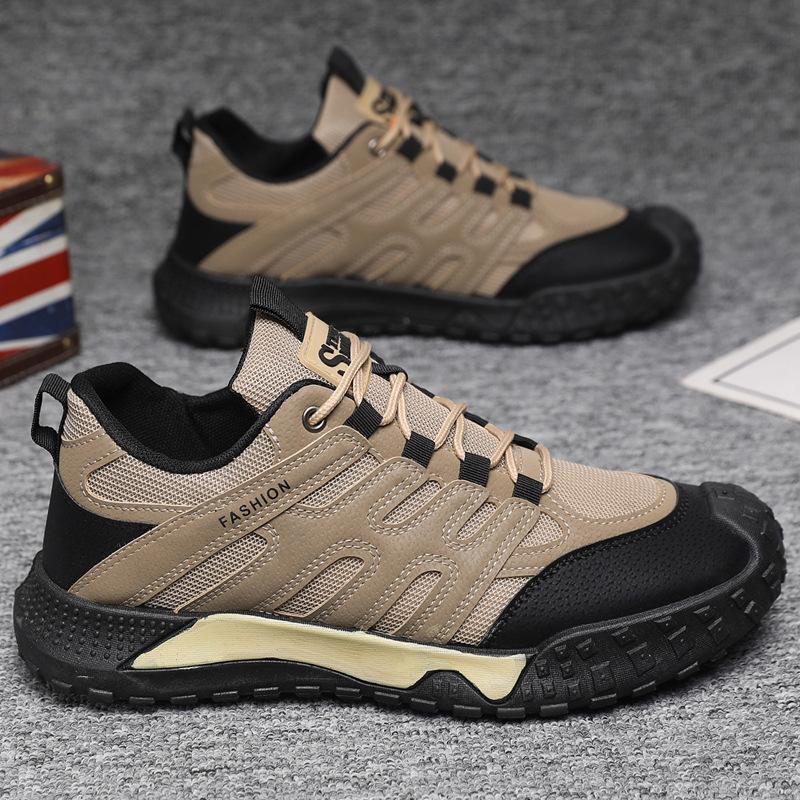 

Летняя мужская спортивная обувь сетчатая повседневная обувь мужская летняя дышащая износостойкая обувь рабочая обувь 44 бежевый