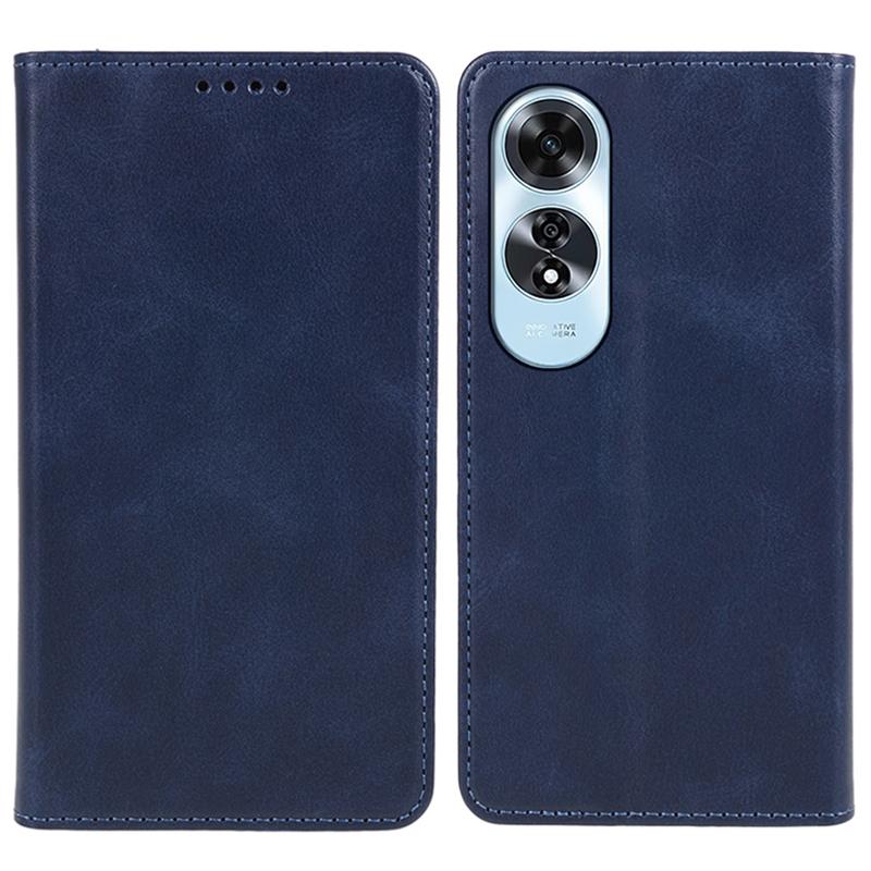 

Для Oppo A60 4G Чохол Шкіряний чохол для телефону Оглядова підставка з магнітним закриттям Blue