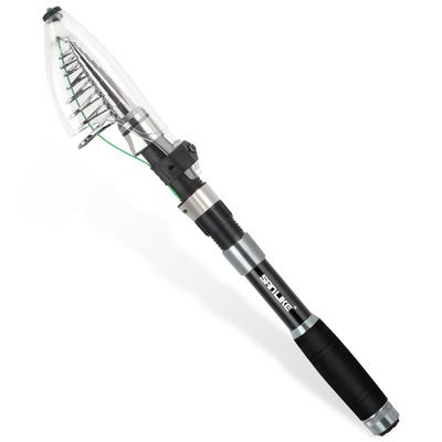 SANLIKE Compact Casting Rod, Telescopic Fishing Rod, 90% Carbon Fiber, for River and Freshwater Fishing, Ultra-Lightweight, Portable, Telescopic, Begi