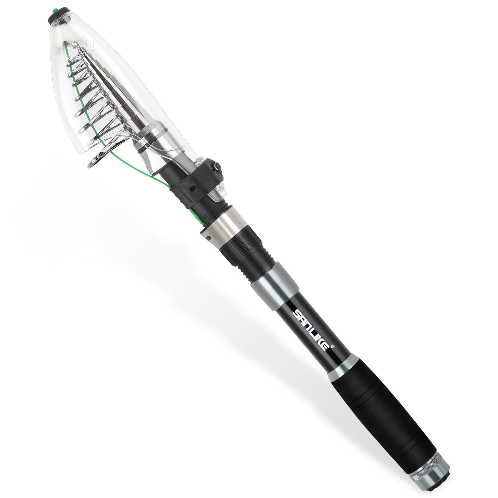 

SANLIKE Compact Casting Fishing Telescopic Fishing Fishing Rod River Freshwater Ultra Beginner Fishing For Rod, Rod, Rod, Rod, Rod, 90% Carbon, Set, чёрный