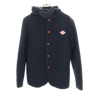 Danton Wool Blend Jacket 36 Navy Walnut Button Women Used