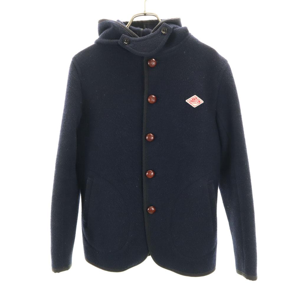 Danton Wool Blend Jacket 36 Navy Walnut Button Women Used