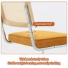 Set di 2 Sedie da Pranzo, Sedie Accento in Velluto e Rattan con Gambe Cromate, Sedie Moderne Mid-Century Design Breuer, Sedie da Pranzo Soggiorno Cucina
