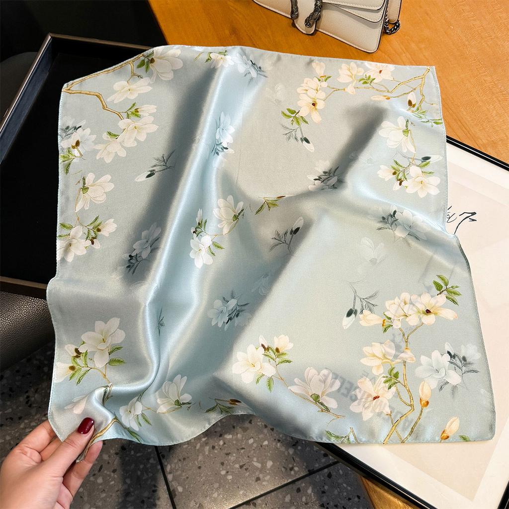 100% Real Silk Scarf Women Square Neck Tie Wrist Shawls Wraps for Ladies Foulard Scarves Pashmina Female Hijab Bandana bufanda