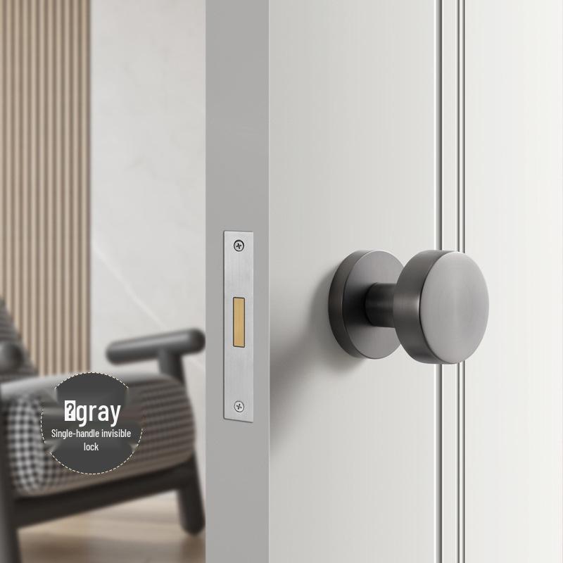 Versteckter Minimalistischer Weißer Runder Türgriff für Schlafzimmer