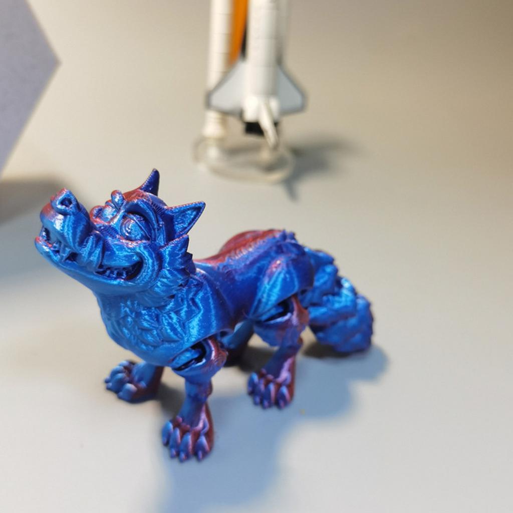 3D Printed Movable Big Bad Wolf Toy, Big Bad Wolf With Movable Joints, 3D Printed Big Bad Wolf Toy Decoration, Stress Relief, Movable Big Bad Wolf T