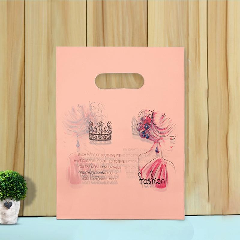 

Various Styles Colorful Printed Pattern Accessory Bags Cute Cartoon Plastic Bag T-shirt Socks Facial Mask Cosmetics Magazine Packaging Sack Handbag 20*30cm 100pcs