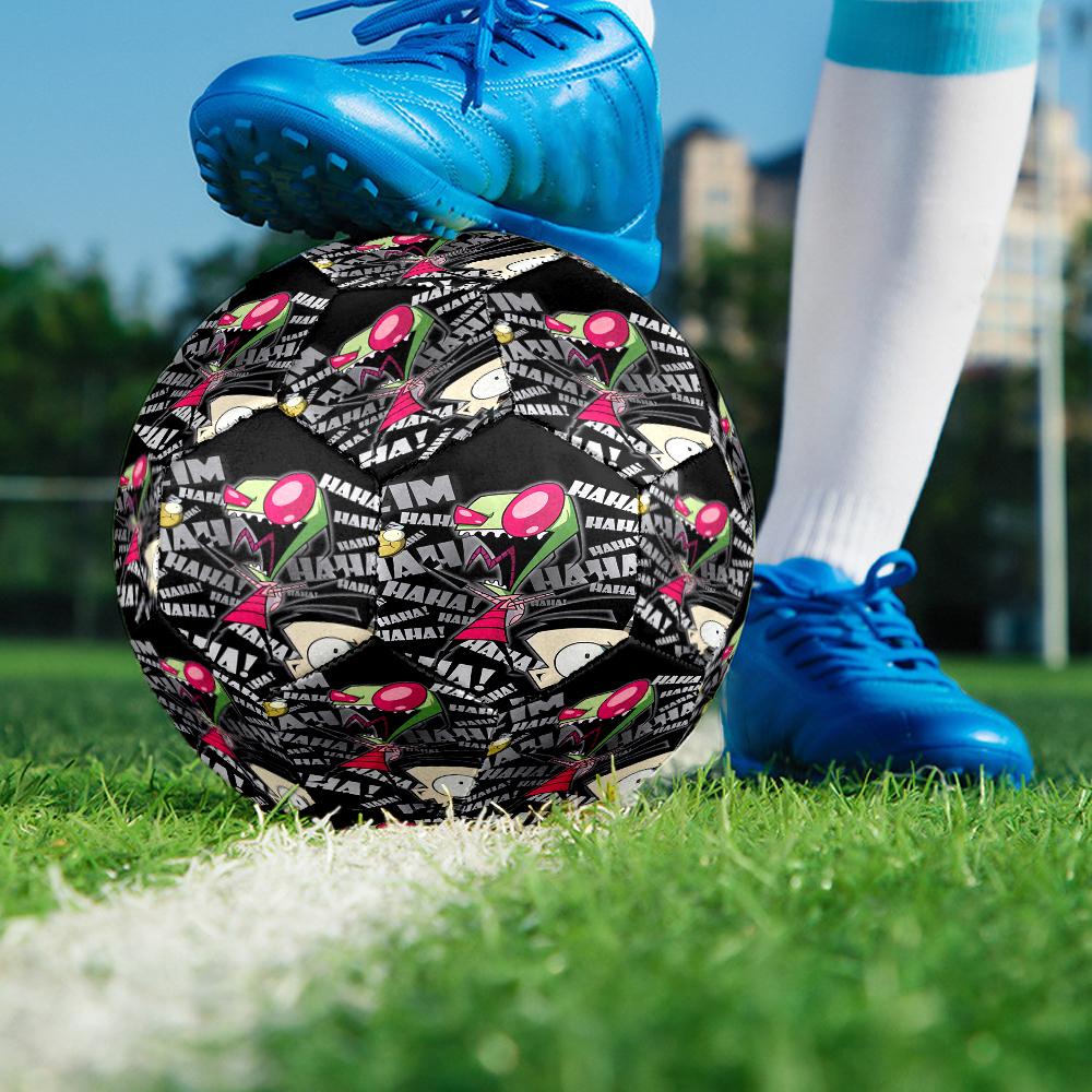 Invader Zim Theme Size 5 Soccer Ball, Suitable for Both Indoor and Outdoor Matches, a Gift Suitable for Everyone.