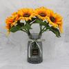 Desikaky Artificial Flowers Sunflower Silk Flower Bouquet 5 Heads 5 Pieces Artificial Potted Plant Bouquet Never Withers Flowers No Care Required