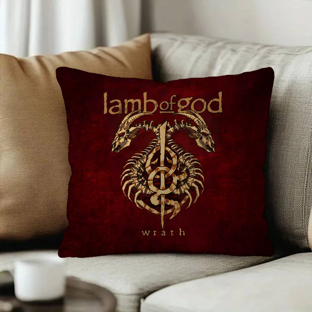 Band L-Lamb of GodS Pillow Cushion Cover Pillowcase Living Room Sofa Home Decor Customized