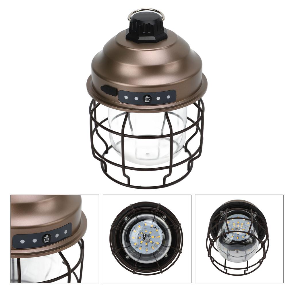 LED Camping Lantern Retro Portable Outdoor Rechargeable Camping Lights for Home Camping Outdoor Emergency