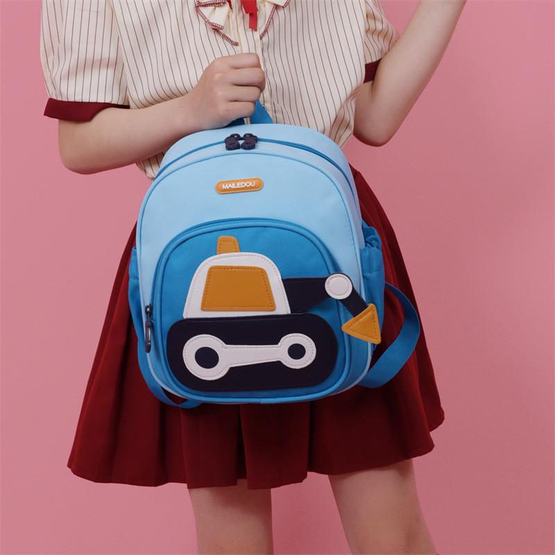 Charming Oxford Cloth Children's Backpack In Navy Blue And Light Blue For Boys And Girls School Use