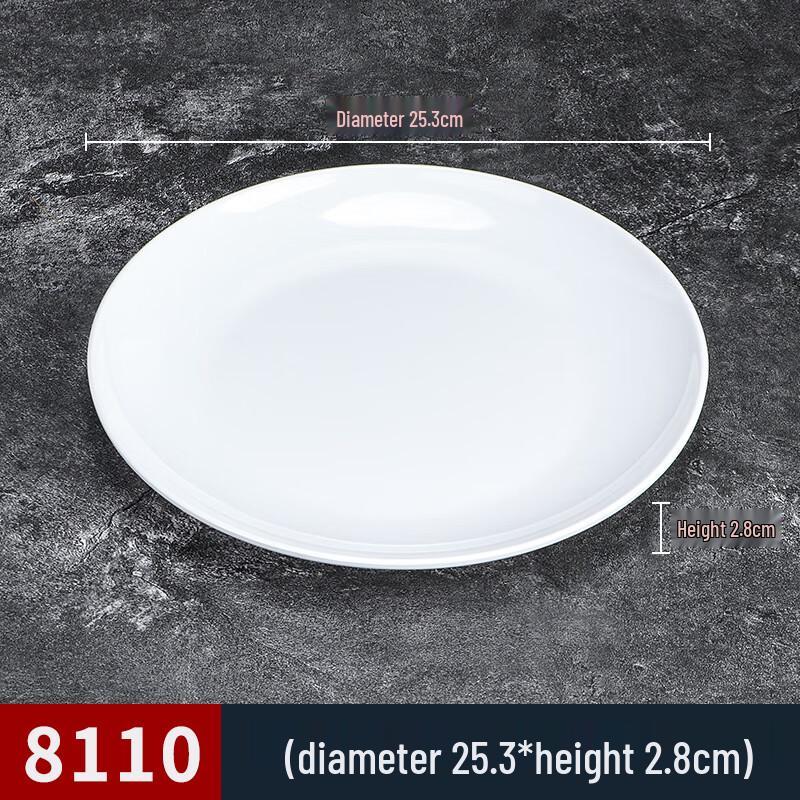 Shengjia Commercial Melamine Dinner Plates (10-Pack)