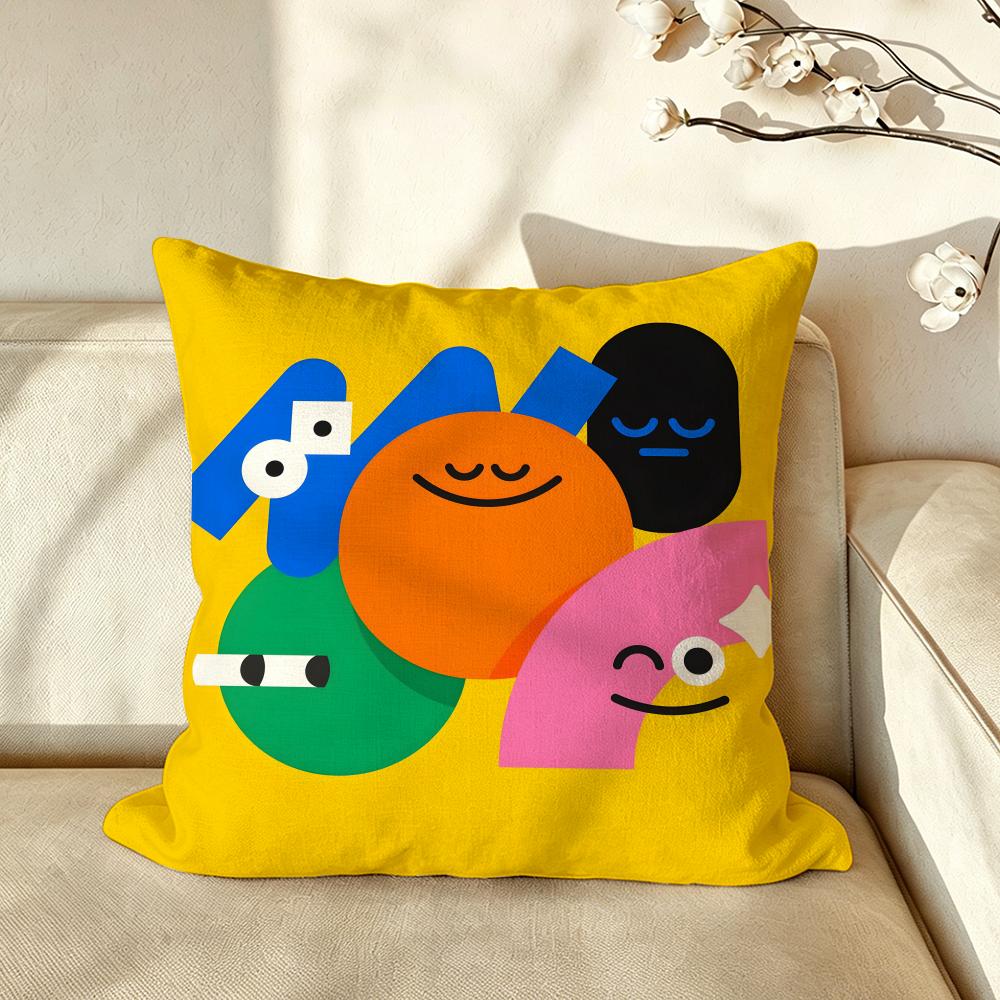 Art HHeadspace Cushion Cover Pillow Case Antidustmite Pillowcase Silky Short Plush Sofa Cushion Cover hot