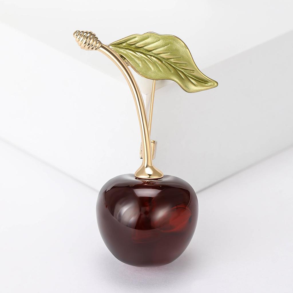 Cute Fruit Cherry Brooch Simple, Fresh And Versatile Pin Trendy Jewelry Accessories Batch
