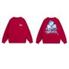 Unisex Oversized Crewneck Fleece-Lined Cotton Sweatshirt With Dice Letter Print Winter Casual Wear