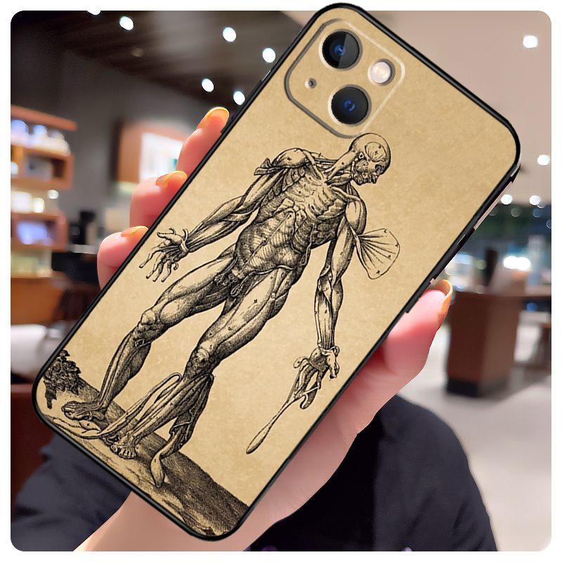 Human Anatomy Case For iPhone 13 Pro Max 16 15 11 12 14 17 Pro Max Mini 15 16 Plus 16e 17 Air Phone Cover