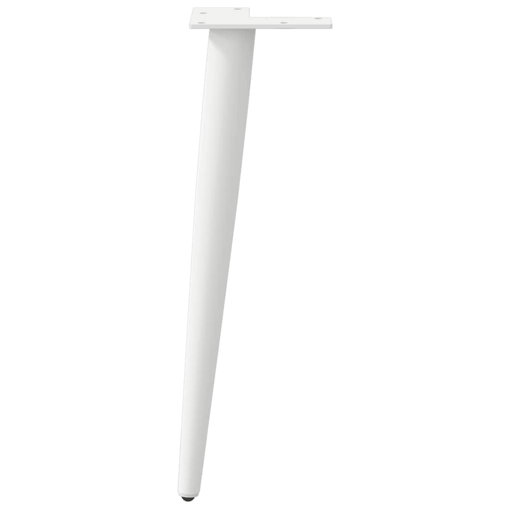 Vidaxl Coffee Table Legs, 4 Pcs, White, 42-43 Cm, Steel