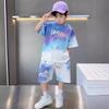 Boys' 2026 Quick-Dry Gradient Sportswear Set: Short-Sleeve Printed Two-Piece Summer Outfit