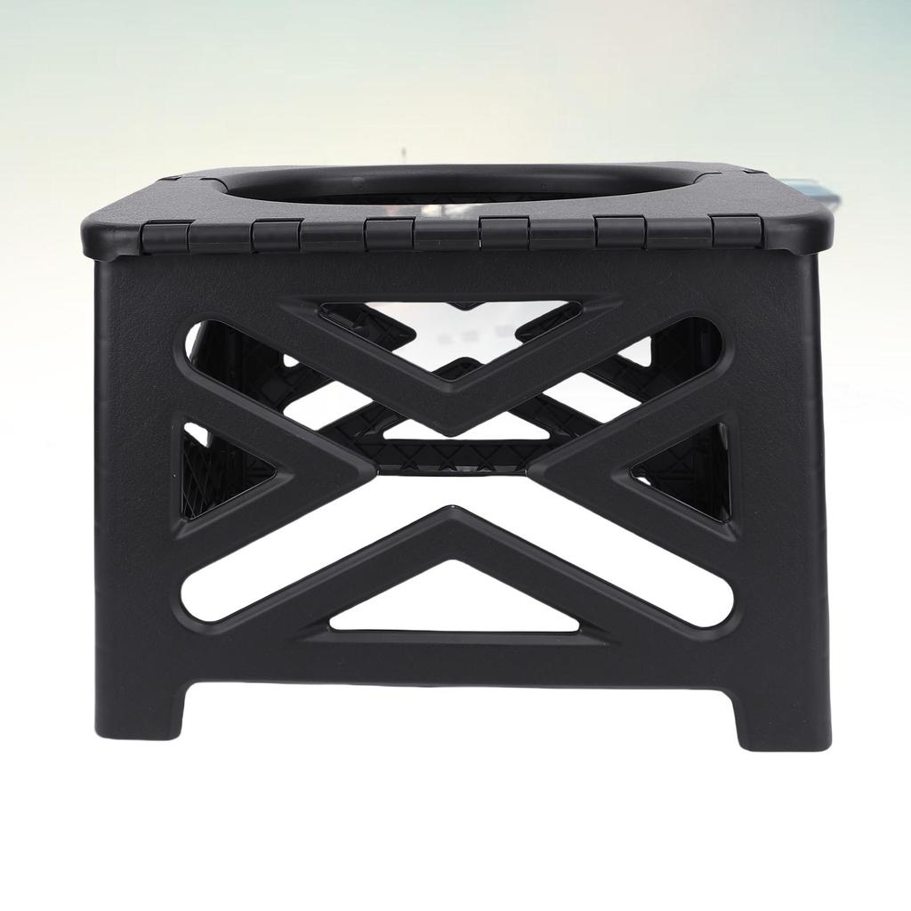 Tragbare Campingtoilette Faltbare Reisetoilette mit Deckel 100 kg Tragfähigkeit für Outdoor-Wandern Bootfahren