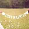 Dww-Just Married Banner for Bride Garland Wedding Party Ceremony Bedroom Home Birthday Christmas Car