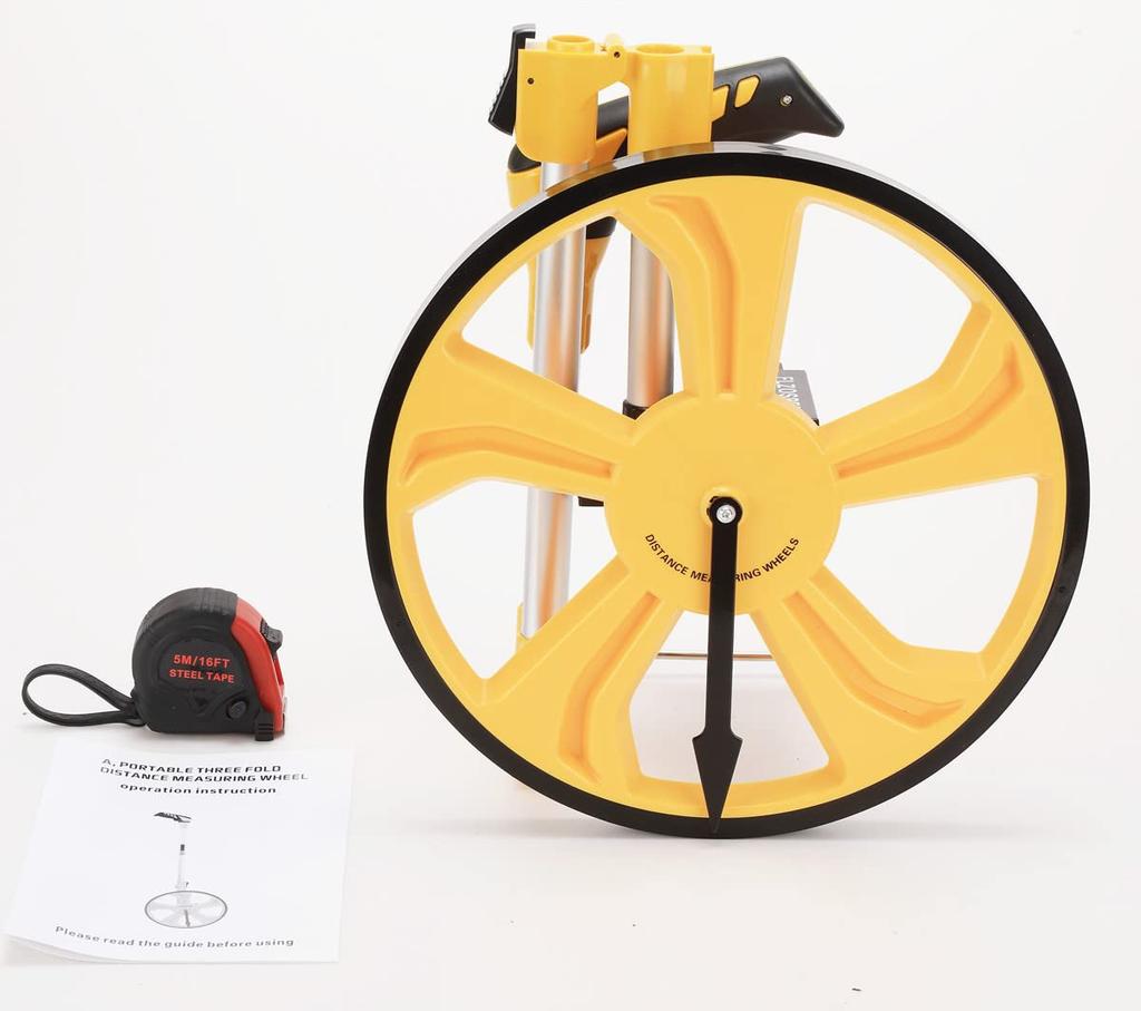 Walking Road Distance Measuring Road Wheel Measure Measure, Wheel, Foldable, Measure, Yellow, Device, Counter,