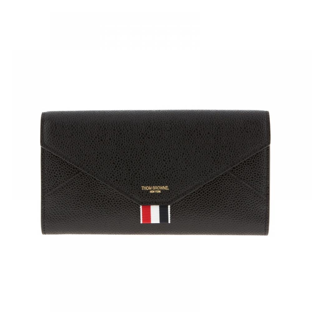 Thom Browne Pebble Grain Three Stripe Tab Long Wallet Faw065a 00198 001