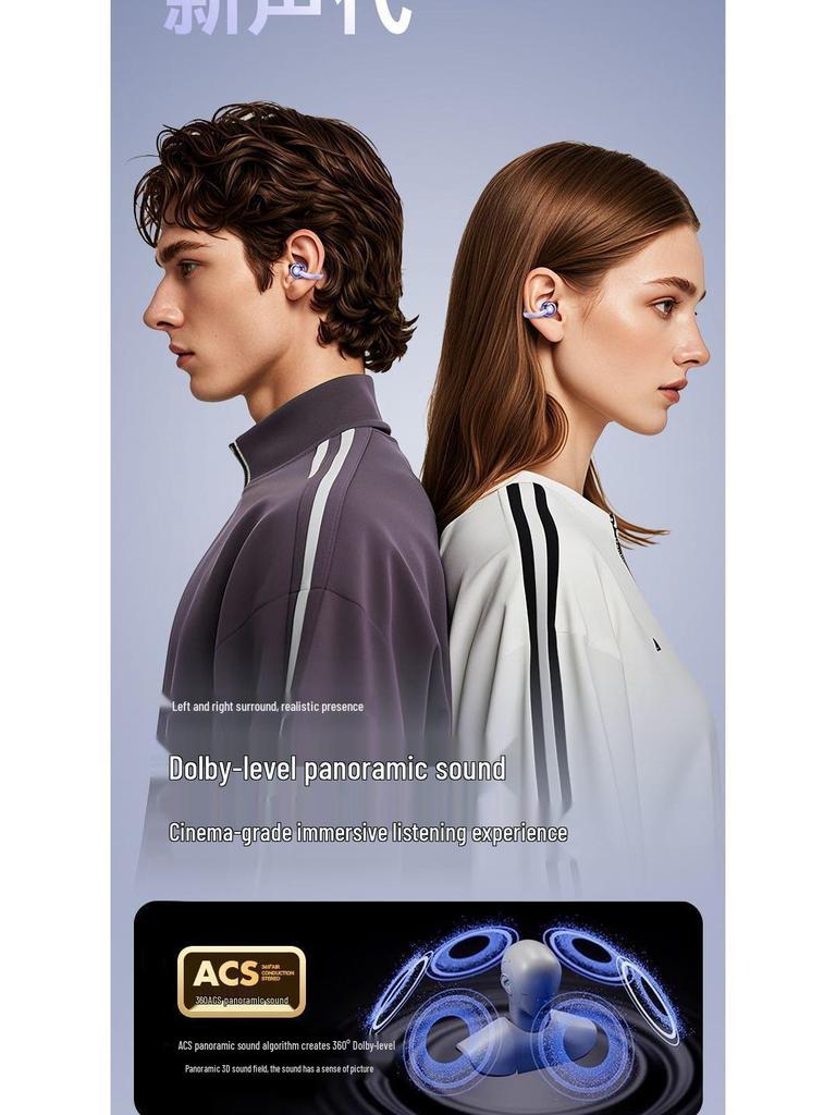 2024 Best-selling Bluetooth TWS Ear Clips: Wireless In-Ear Earphones with 5.4 Super-Core Electroplated Design.