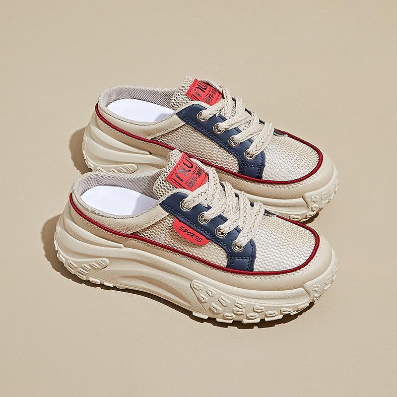 2025 Summer Women's White Canvas Height-Increasing Casual Shoes - Korean Style (HB6808-2)