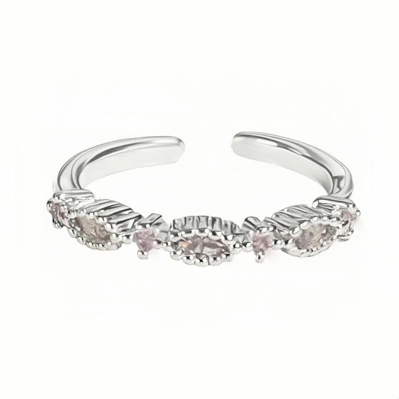 Small, Simple And Exquisite Fine Diamond Opening Ring, Schoolgirl Small, Fresh, Niche, High-End Sense, Light Luxury Index Finger Ring